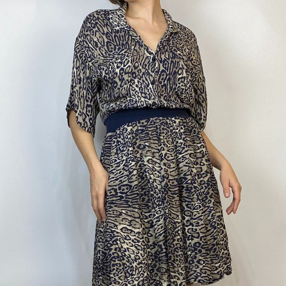 * SOLD * Vintage 80s Designer FLORA KUNG for Neiman Marcus SILK Dress, Medium - Picture 2 of 6